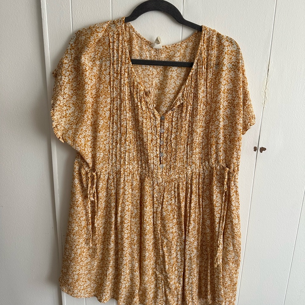 By Together Mustard Floral Blouse